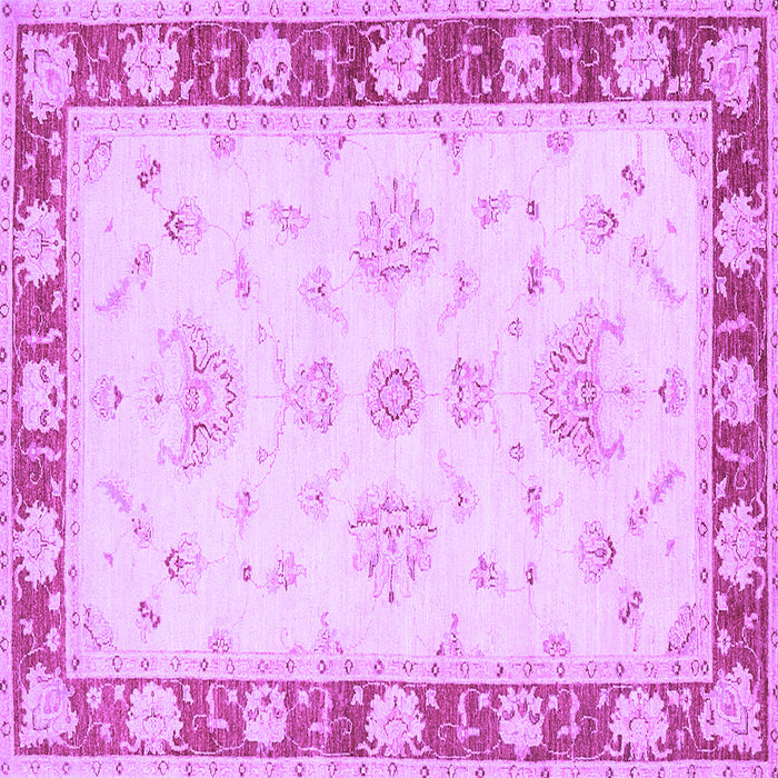 Square Oriental Purple Traditional Rug, tr1362pur
