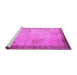 Sideview of Machine Washable Oriental Pink Asian Inspired Rug, wshtr1363pnk