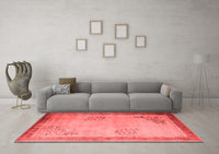 Machine Washable Oriental Red Asian Inspired Rug, wshtr1363red