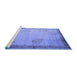 Sideview of Machine Washable Oriental Blue Asian Inspired Rug, wshtr1363blu