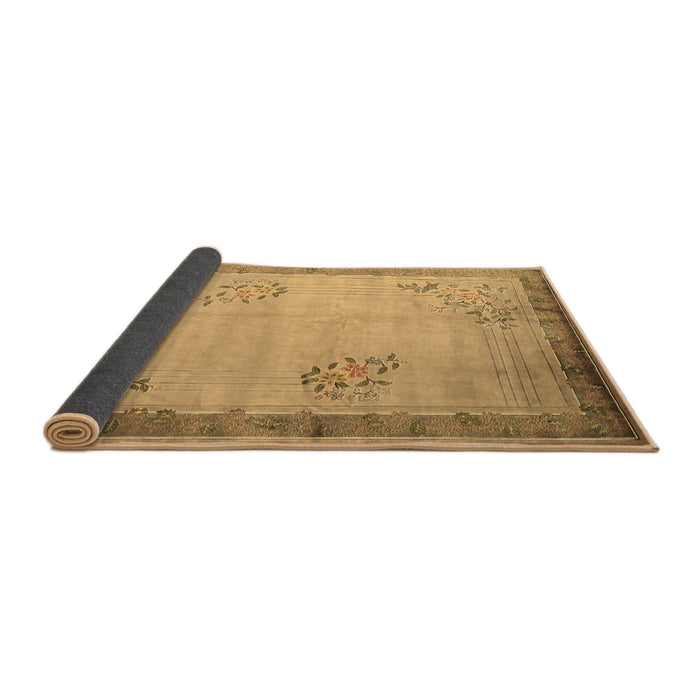 Sideview of Oriental Brown Asian Inspired Rug, tr1363brn