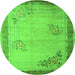 Machine Washable Oriental Green Asian Inspired Area Rugs, wshtr1363grn