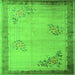 Serging Thickness of Oriental Green Asian Inspired Rug, tr1363grn