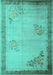 Oriental Turquoise Asian Inspired Rug, tr1363turq