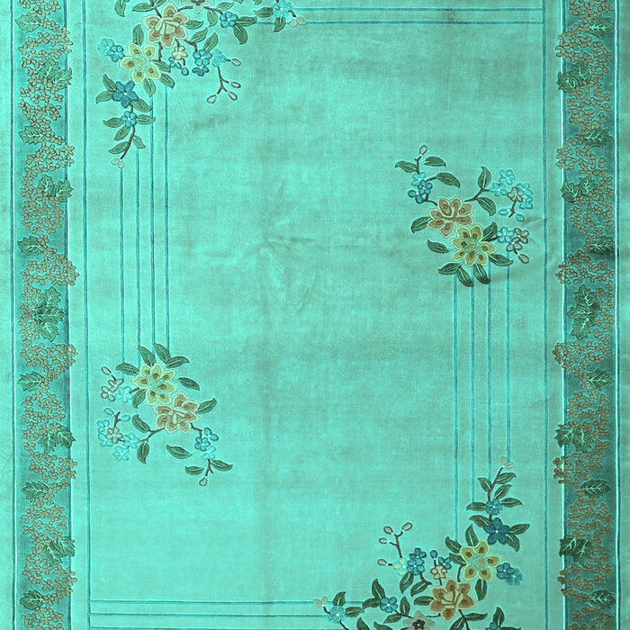 Oriental Turquoise Asian Inspired Rug, tr1363turq