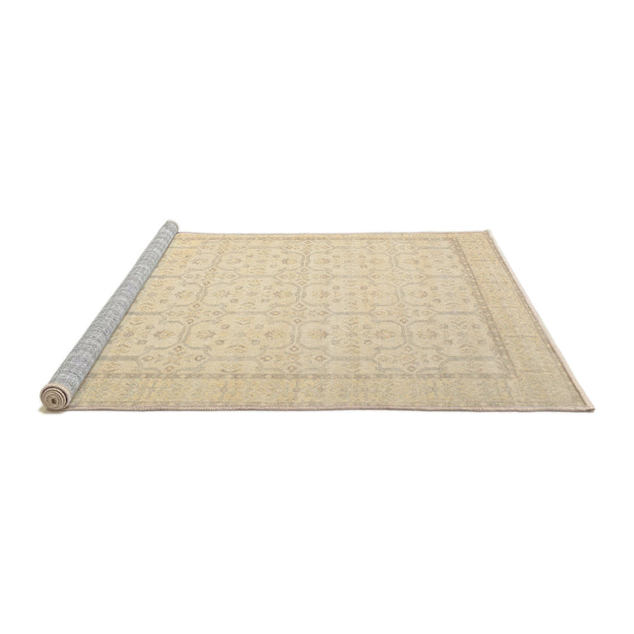 Sideview of Machine Washable Traditional Brown Rug, wshtr1364