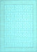 Oriental Light Blue Traditional Rug, tr1364lblu