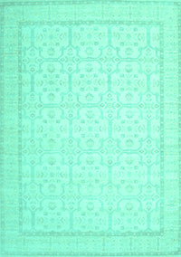 Oriental Turquoise Traditional Rug, tr1364turq