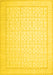 Machine Washable Oriental Yellow Traditional Rug, wshtr1364yw