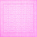 Square Oriental Pink Traditional Rug, tr1364pnk
