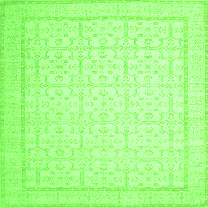 Serging Thickness of Oriental Green Traditional Rug, tr1364grn