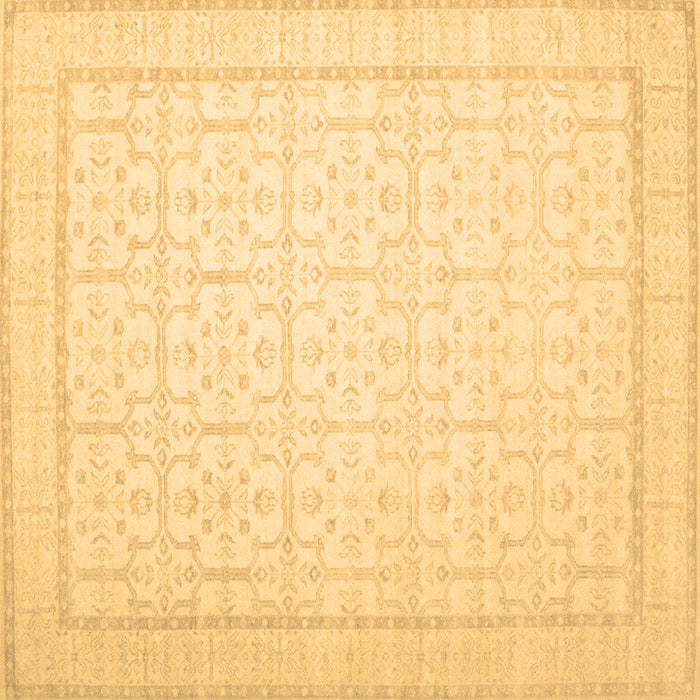 Square Machine Washable Oriental Brown Traditional Rug, wshtr1364brn