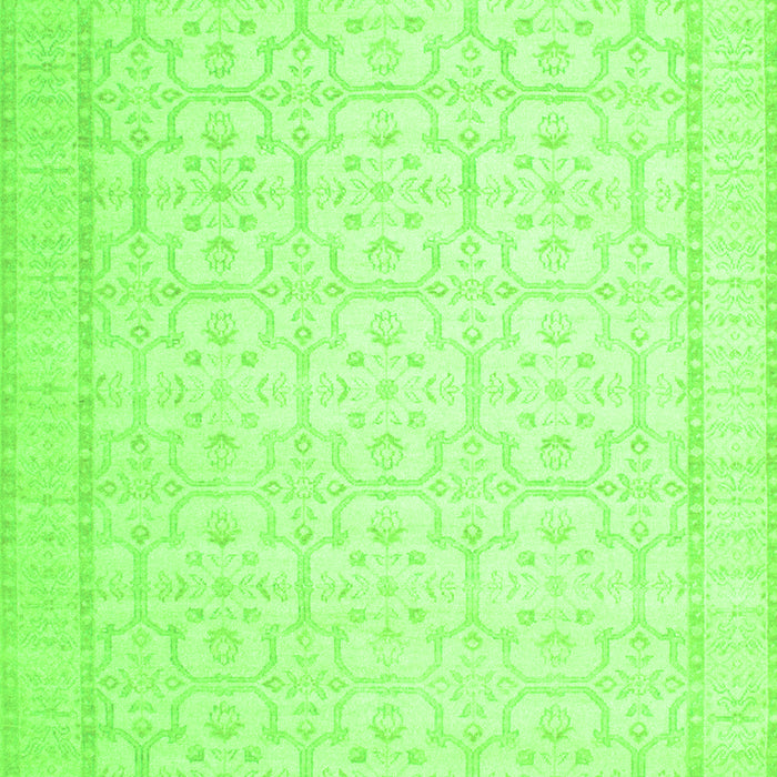 Serging Thickness of Machine Washable Oriental Green Traditional Area Rugs, wshtr1364grn