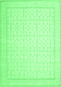 Oriental Emerald Green Traditional Rug, tr1364emgrn