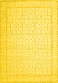 Oriental Yellow Traditional Rug, tr1364yw