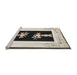 Sideview of Machine Washable Traditional Black Rug, wshtr1365