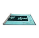 Sideview of Machine Washable Oriental Light Blue Asian Inspired Rug, wshtr1365lblu