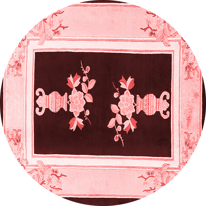Machine Washable Oriental Red Asian Inspired Rug, wshtr1365red