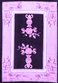 Oriental Purple Asian Inspired Rug, tr1365pur