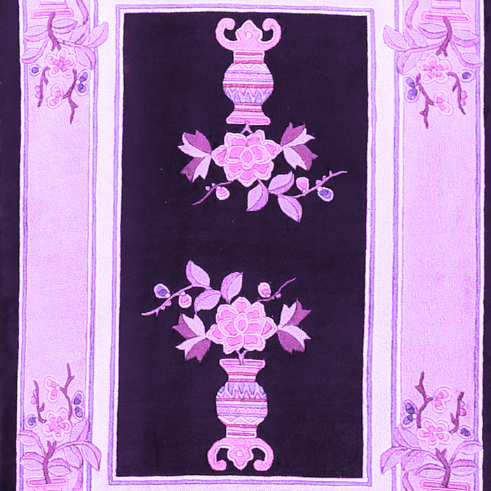 Oriental Purple Asian Inspired Rug, tr1365pur