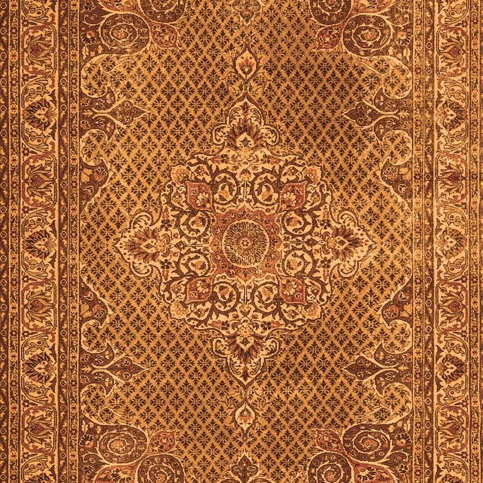 Serging Thickness of Machine Washable Persian Orange Traditional Area Rugs, wshtr1366org