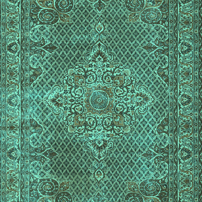 Machine Washable Persian Turquoise Traditional Area Rugs, wshtr1366turq