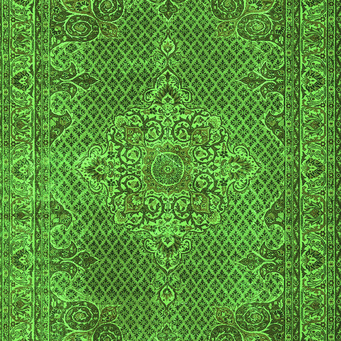 Serging Thickness of Machine Washable Persian Green Traditional Area Rugs, wshtr1366grn