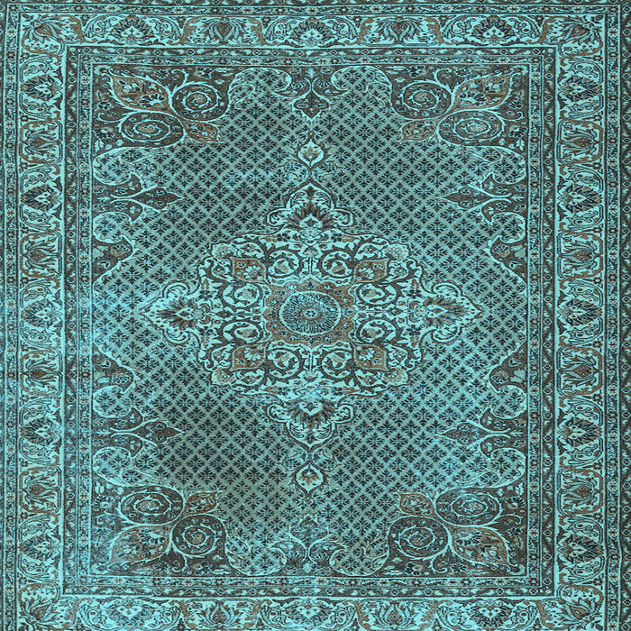 Square Machine Washable Persian Light Blue Traditional Rug, wshtr1366lblu