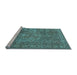 Sideview of Machine Washable Persian Light Blue Traditional Rug, wshtr1366lblu