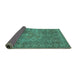 Sideview of Persian Turquoise Traditional Rug, tr1366turq
