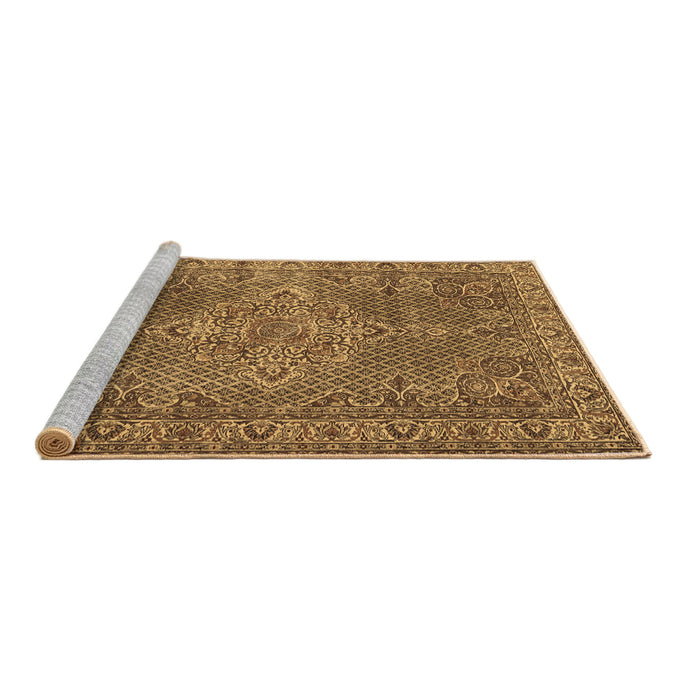Sideview of Machine Washable Persian Brown Traditional Rug, wshtr1366brn