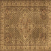 Square Persian Brown Traditional Rug, tr1366brn