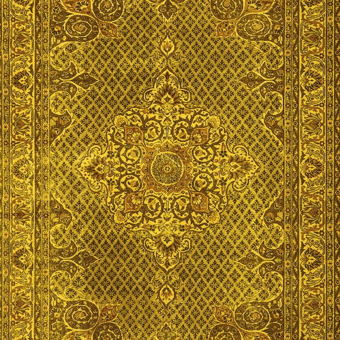 Machine Washable Persian Yellow Traditional Rug, wshtr1366yw