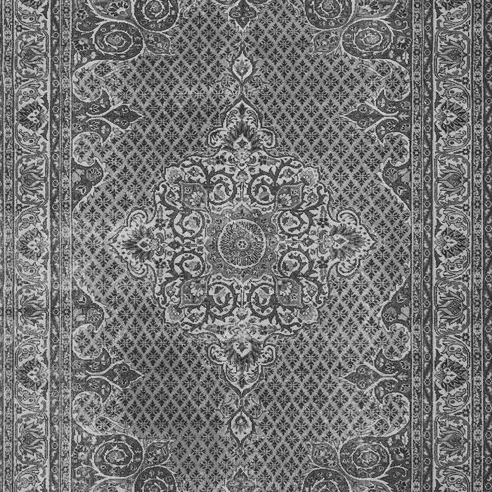 Serging Thickness of Machine Washable Persian Gray Traditional Rug, wshtr1366gry