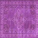 Square Persian Purple Traditional Rug, tr1366pur