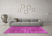 Machine Washable Persian Pink Traditional Rug in a Living Room, wshtr1366pnk