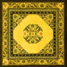 Square Persian Yellow Traditional Rug, tr1367yw