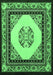 Machine Washable Persian Emerald Green Traditional Area Rugs, wshtr1367emgrn