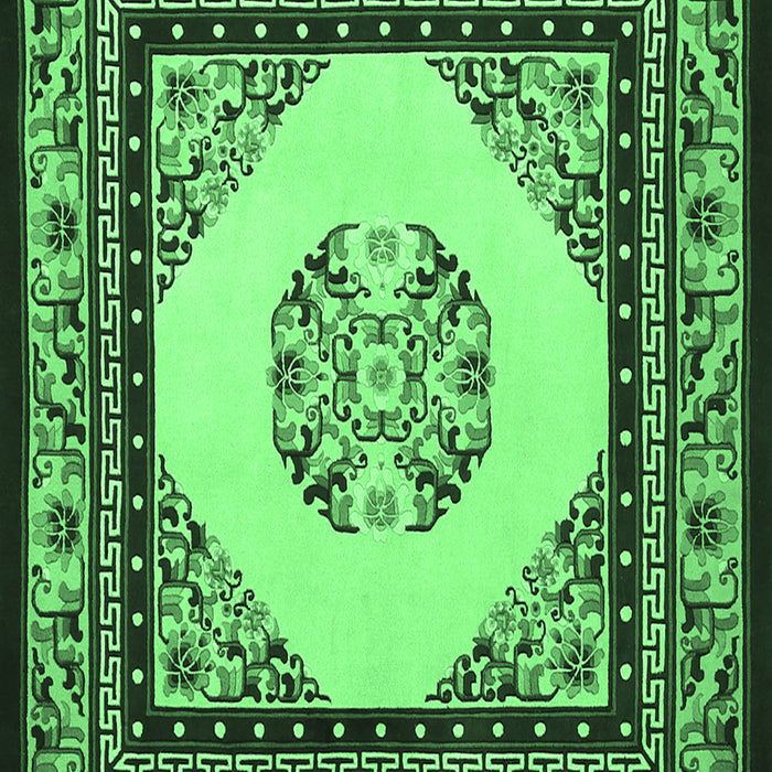 Machine Washable Persian Emerald Green Traditional Area Rugs, wshtr1367emgrn