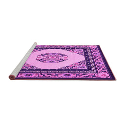 Sideview of Machine Washable Persian Pink Traditional Rug, wshtr1367pnk