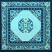 Square Persian Light Blue Traditional Rug, tr1367lblu