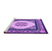 Sideview of Machine Washable Persian Purple Traditional Area Rugs, wshtr1367pur