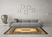 Machine Washable Persian Brown Traditional Rug in a Living Room,, wshtr1367brn