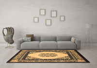 Machine Washable Persian Brown Traditional Rug, wshtr1367brn