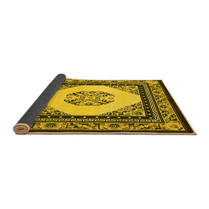 Sideview of Persian Yellow Traditional Rug, tr1367yw