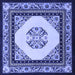 Square Persian Blue Traditional Rug, tr1367blu