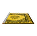 Sideview of Machine Washable Persian Yellow Traditional Rug, wshtr1367yw