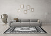 Machine Washable Persian Gray Traditional Rug in a Living Room,, wshtr1367gry