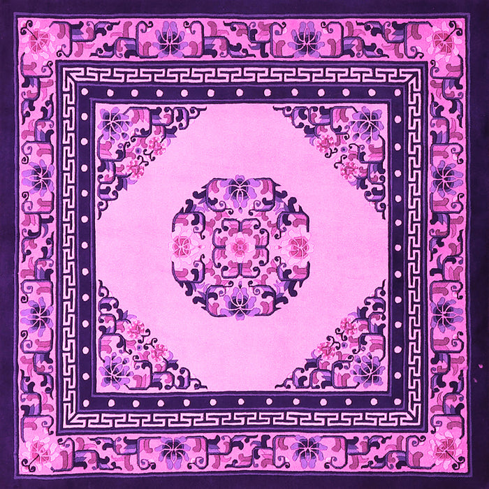 Square Machine Washable Persian Pink Traditional Rug, wshtr1367pnk