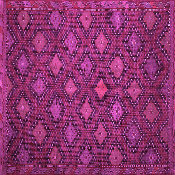 Square Machine Washable Persian Pink Traditional Rug, wshtr1368pnk